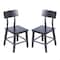 Flash Furniture Jackson Commercial Grade Rustic Black Industrial Wood Dining Chair, 2PK 2-XU-DG-W0236-BLK-GG - alternate 1